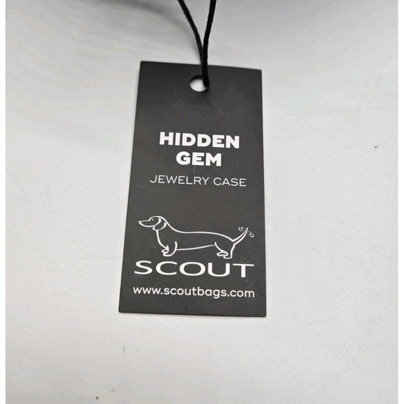 Scout Bags Perfect Gem Square Jewelry Case Zipper Navy Velvet W/ 3 Extra Pouches - Picture 10 of 11